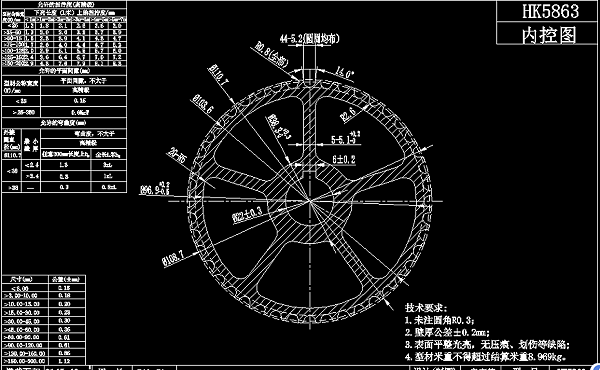 皮带轮铝型材图纸