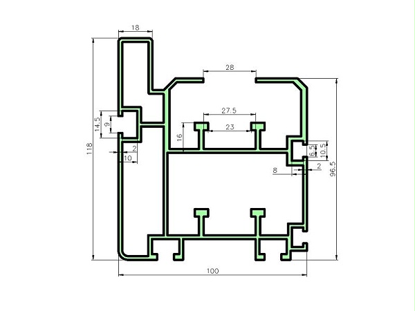 倍速链铝型材图纸