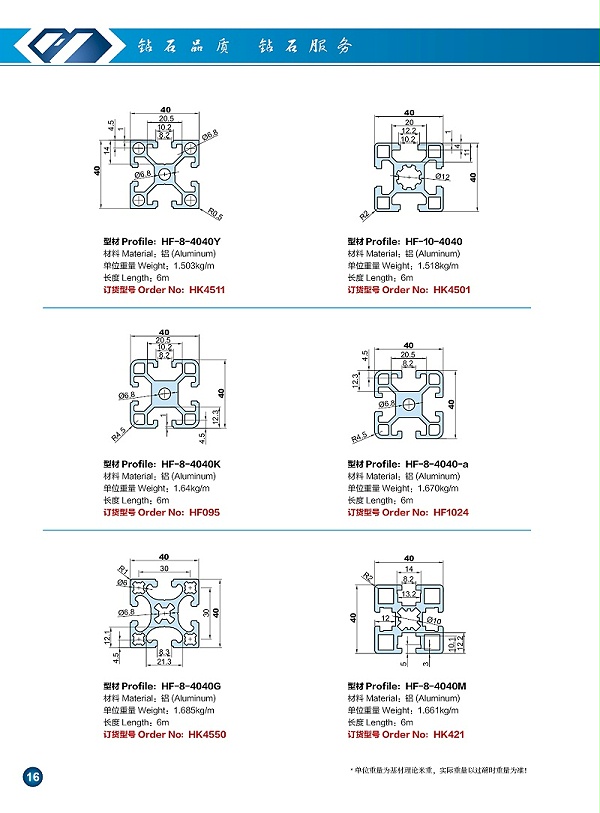 4040铝型材图册